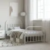 vidaXL Cadre de lit métal avec tête de lit/pied de lit blanc 100x190cm