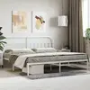 vidaXL Cadre de lit métal avec tête de lit blanc 200x200 cm
