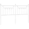 vidaXL Tête de lit métal blanc 160 cm