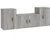 vidaXL Ensemble de meubles TV 3 pcs Sonoma gris Bois d'ingénierie
