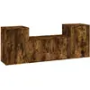 vidaXL Ensemble de meubles TV 3 pcs Chêne fumé Bois d'ingénierie