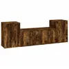 vidaXL Ensemble de meubles TV 3 pcs Chêne fumé Bois d'ingénierie