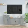 vidaXL Ensemble de meubles TV 2 pcs gris béton bois d'ingénierie