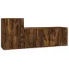 vidaXL Ensemble de meubles TV 2 pcs Chêne fumé Bois d'ingénierie