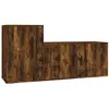 vidaXL Ensemble de meubles TV 2 pcs Chêne fumé Bois d'ingénierie