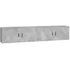 vidaXL Meubles TV muraux 2 pcs gris béton 100x34,5x40 cm
