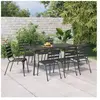 vidaXL Ensemble à manger de jardin 9 pcs anthracite acier