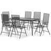vidaXL Ensemble à manger de jardin 7 pcs anthracite acier