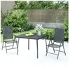 vidaXL Ensemble à manger de jardin 3 pcs anthracite acier