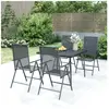 vidaXL Ensemble à manger de jardin 5 pcs anthracite acier