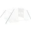 vidaXL Serre avec cadre en acier blanc 12 m² 4x3x2 m