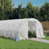 vidaXL Serre avec cadre en acier blanc 24 m² 8x3x2 m