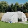 vidaXL Serre avec cadre en acier blanc 16 m² 4x4x2 m