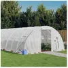 vidaXL Serre avec cadre en acier blanc 24 m² 6x4x2 m