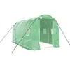 vidaXL Serre avec cadre en acier vert 8 m² 4x2x2 m