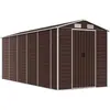 vidaXL Abri de jardin marron 191x470x198 cm acier galvanisé