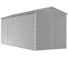 vidaXL Abri de jardin gris clair 191x470x198 cm acier galvanisé