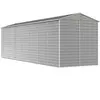 vidaXL Abri de jardin gris clair 191x640x198 cm acier galvanisé