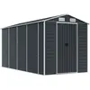 vidaXL Abri de jardin anthracite 191x385x198 cm acier galvanisé