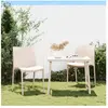 vidaXL Chaises de jardin lot de 2 crème 50x46x80 cm polypropylène