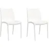 vidaXL Chaises de jardin lot de 2 blanc 50x46x80 cm polypropylène