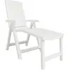 vidaXL Chaise longue blanc plastique