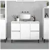 vidaXL Meuble d'évier blanc 80x33x60 cm bois d'ingénierie
