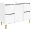vidaXL Meuble d'évier blanc 80x33x60 cm bois d'ingénierie