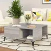 vidaXL Table basse sonoma gris 80x80x36,5 cm bois d'ingénierie