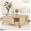 vidaXL Table basse chêne sonoma 80x80x36,5 cm bois d'ingénierie