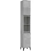 vidaXL Armoire de salle de bain gris béton 30x30x190 cm