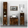 vidaXL Armoire de bain chêne fumé 30x30x190 cm bois d'ingénierie