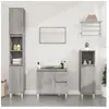vidaXL Armoire de bain sonoma gris 30x30x190 cm bois d'ingénierie