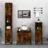vidaXL Armoire de bain chêne fumé 30x30x100 cm bois d'ingénierie