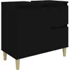 vidaXL Armoire de salle de bain noir 65x33x60 cm bois d'ingénierie