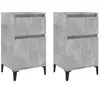 vidaXL Tables de chevet 2 pcs gris béton 40x35x70 cm