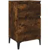 vidaXL Table de chevet chêne fumé 40x35x70 cm