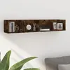 vidaXL Étagère murale à CD Chêne fumé 100x18x18 cm Bois d'ingénierie