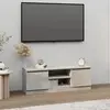 vidaXL Meuble TV avec porte Gris béton 102x30x36 cm