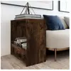 vidaXL Table d'appoint Chêne fumé 50x26x50 cm Bois d'ingénierie