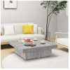 vidaXL Table basse Sonoma gris 90x90x28 cm Bois d'ingénierie
