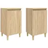 vidaXL Tables de chevet 2pcs chêne sonoma 40x35x70cm bois d'ingénierie