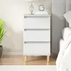 vidaXL Table de chevet blanc 40x35x70 cm bois d’ingénierie