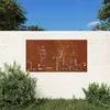 vidaXL Décoration murale jardin 105x55cm acier corten design d'horizon