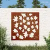 vidaXL Décoration murale jardin 55x55 cm acier corten design feuille