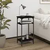 vidaXL Table d'appoint Noir 40x30x75 cm Bois d'ingénierie