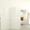 vidaXL Cloison de séparation pliable 4 panneaux 160x170 cm Blanc