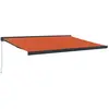 vidaXL Auvent rétractable orange et marron 4,5x3 m tissu et aluminium