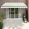 vidaXL Auvent rétractable automatique crème 3x2,5 m