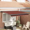 vidaXL Auvent rétractable orange et marron 3,5x2,5m tissu et aluminium
